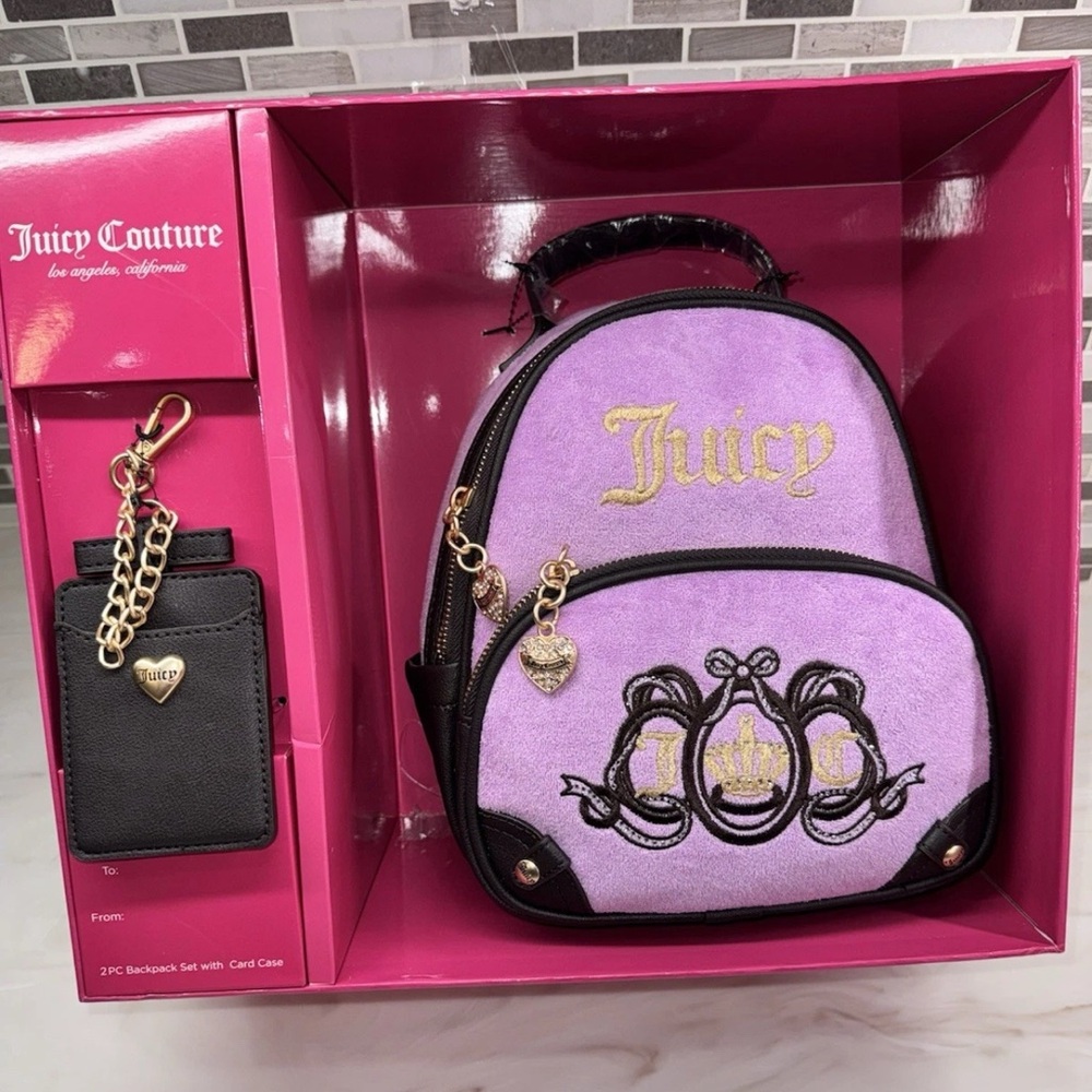Juicy Couture Lavender Backpack with Gold Details